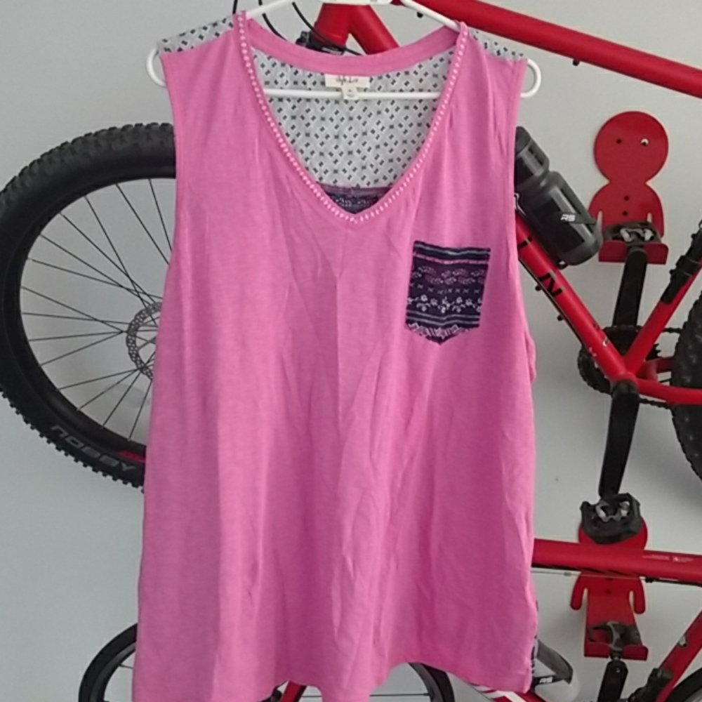 New Style and Co pink tank top 3X